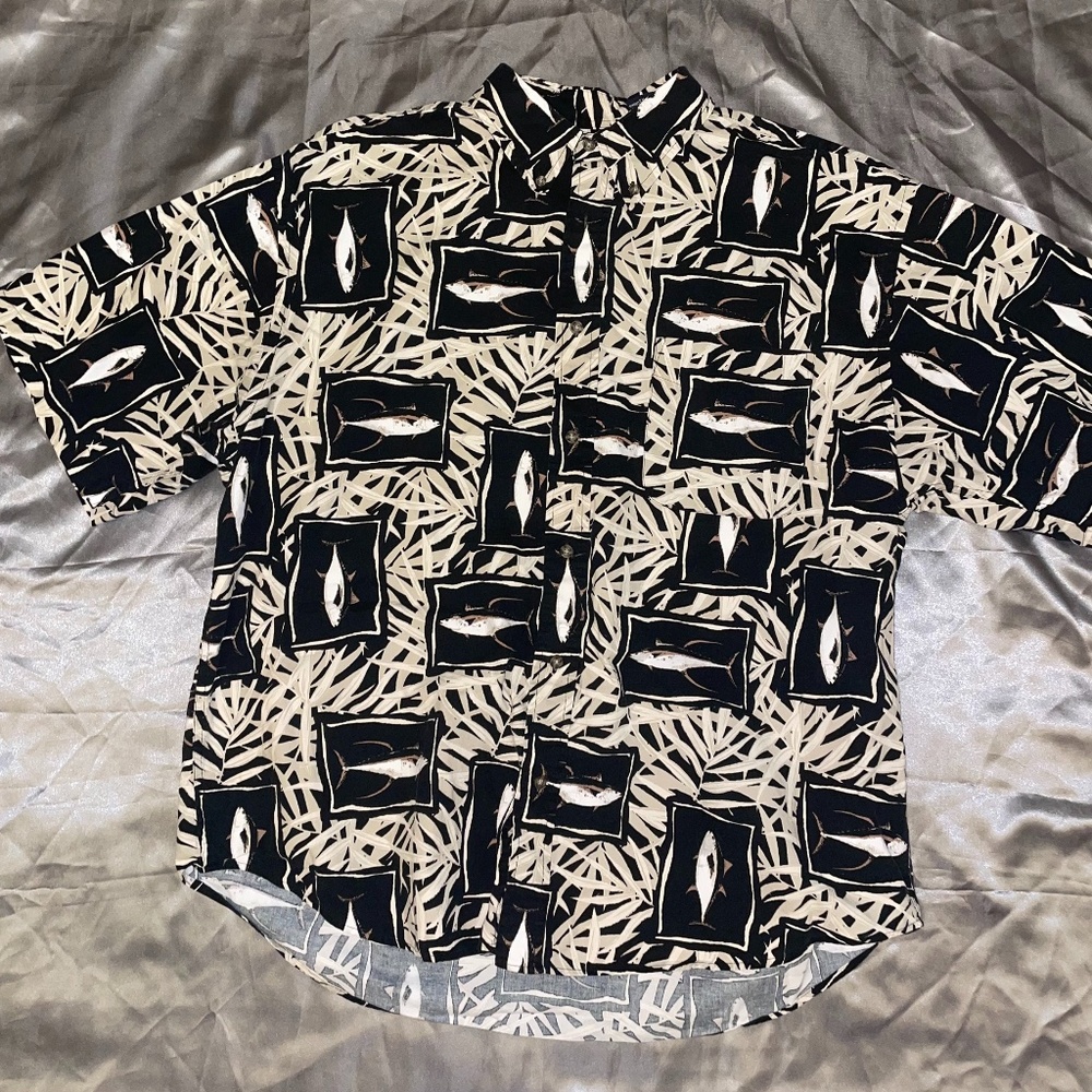 Puritan Fish Print men’s Shirt XL